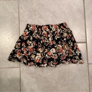 Kirra Black Floral Skirt